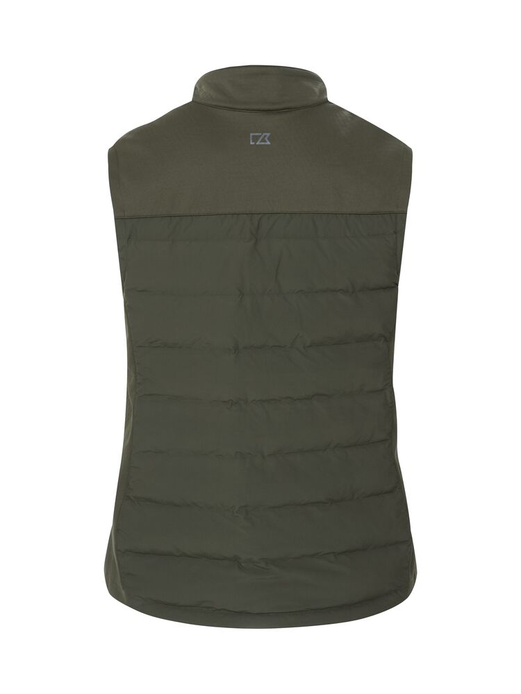 Cutter & Buck Oak Harbor Weste Damen Dunkel Grün, Rückansicht