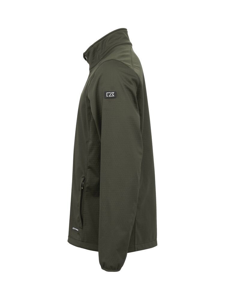 Cutter & Buck Oak Harbor Softshelljacke Herren Dunkel Grün, Seitenansicht links