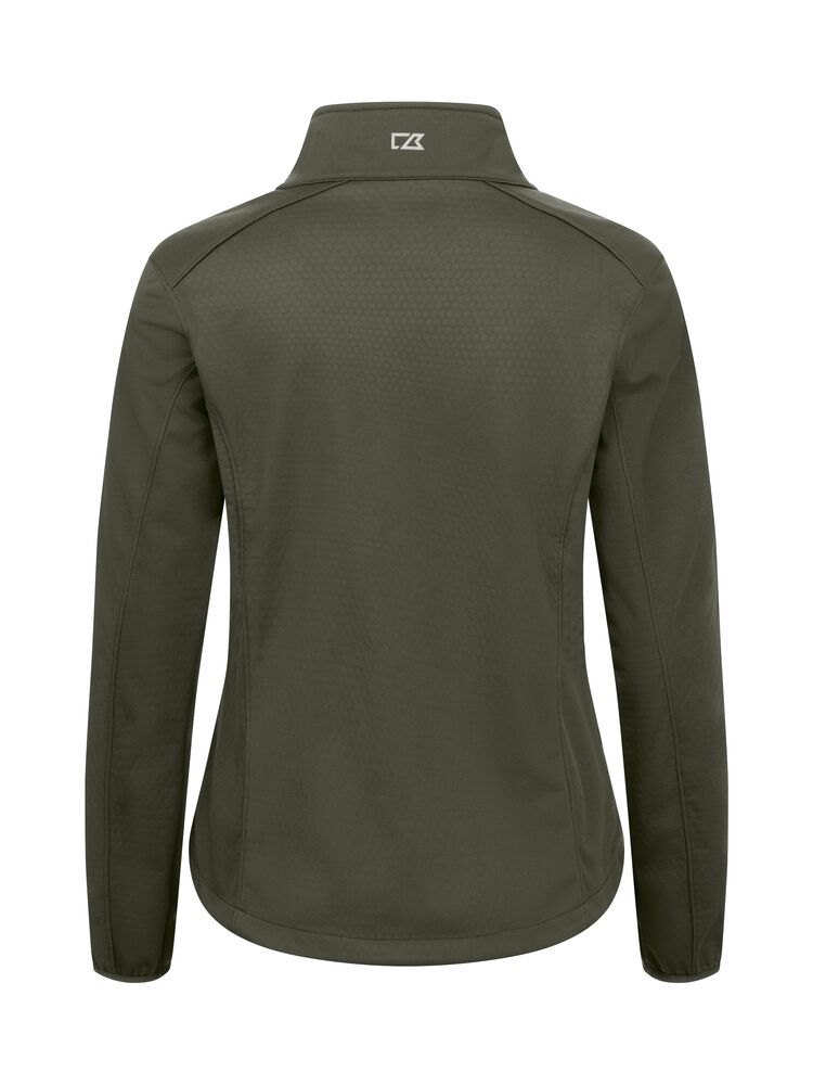 Cutter & Buck Oak Harbor Softshelljacke Damen Dunkel Grün, Rückansicht