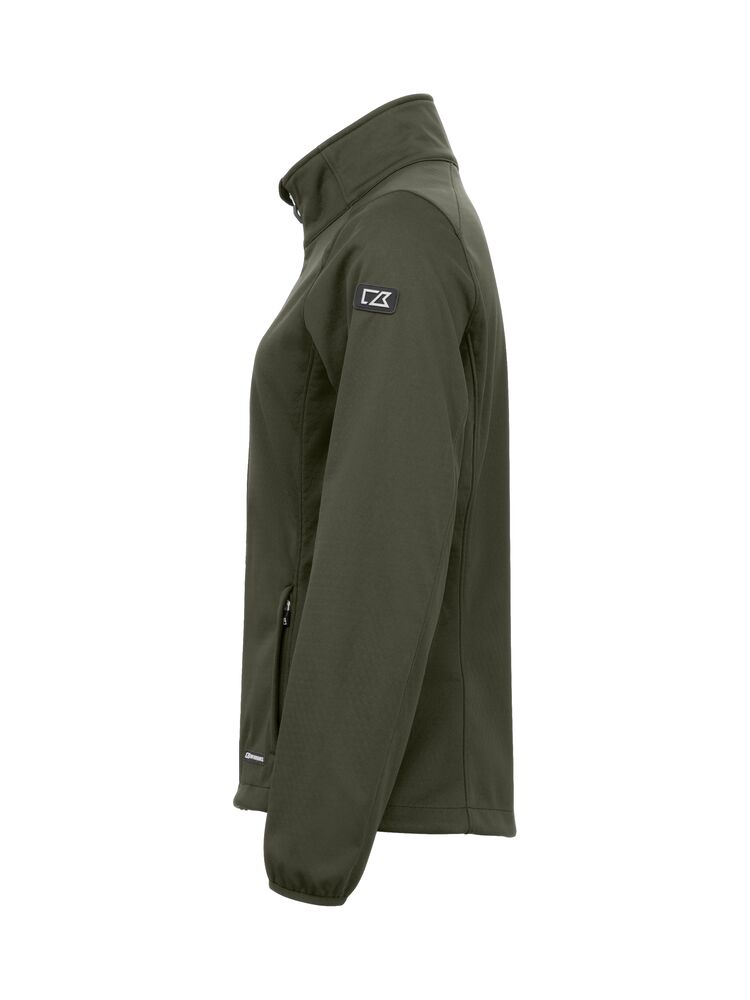 Cutter & Buck Oak Harbor Softshelljacke Damen Dunkel Grün, Seitenansicht links