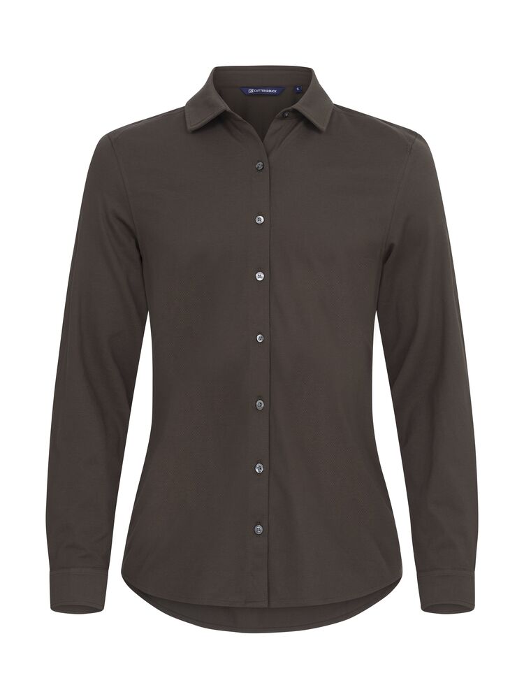Cutter & Buck Advantage Shirt Damen Mokka, Vorderansicht
