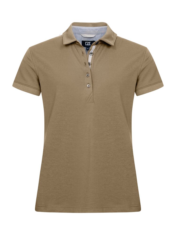 Cutter & Buck Advantage Premium Polo Damen Khaki, Vorderansicht