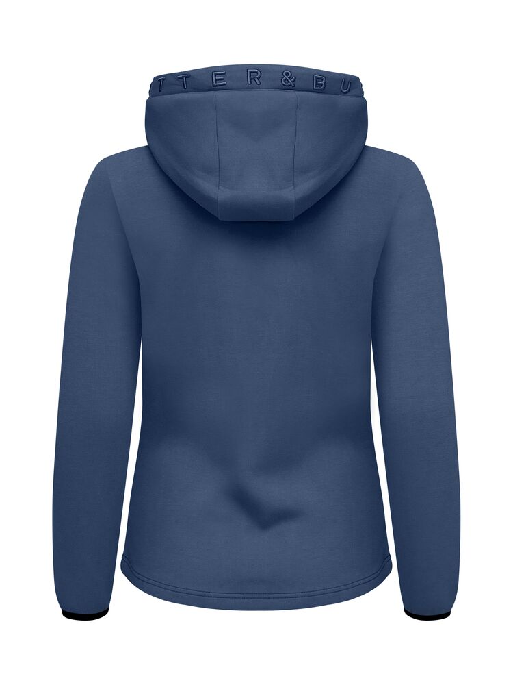 Cutter & Buck Pemberton Hood FZ Damen Bleu Officier, Rückansicht