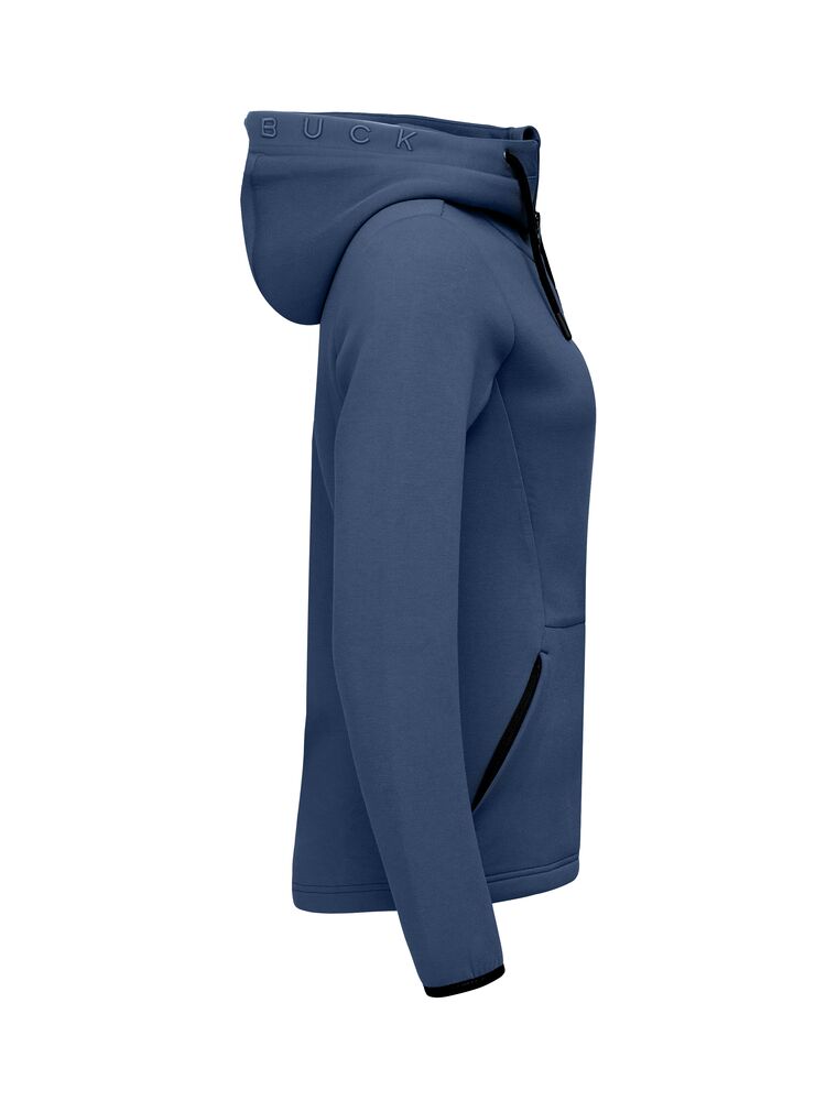 Cutter & Buck Pemberton Hood FZ Damen Bleu Officier, Seitenansicht rechts
