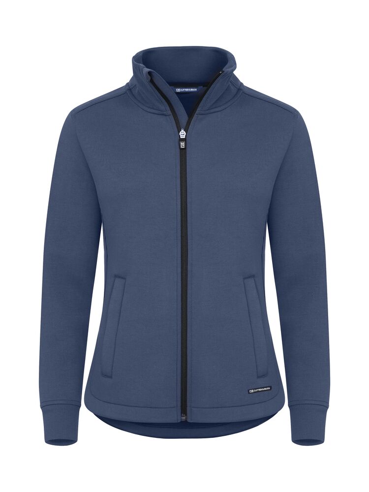 Cutter & Buck Pemberton Cardigan FZ Damen Bleu Officier, Vorderansicht