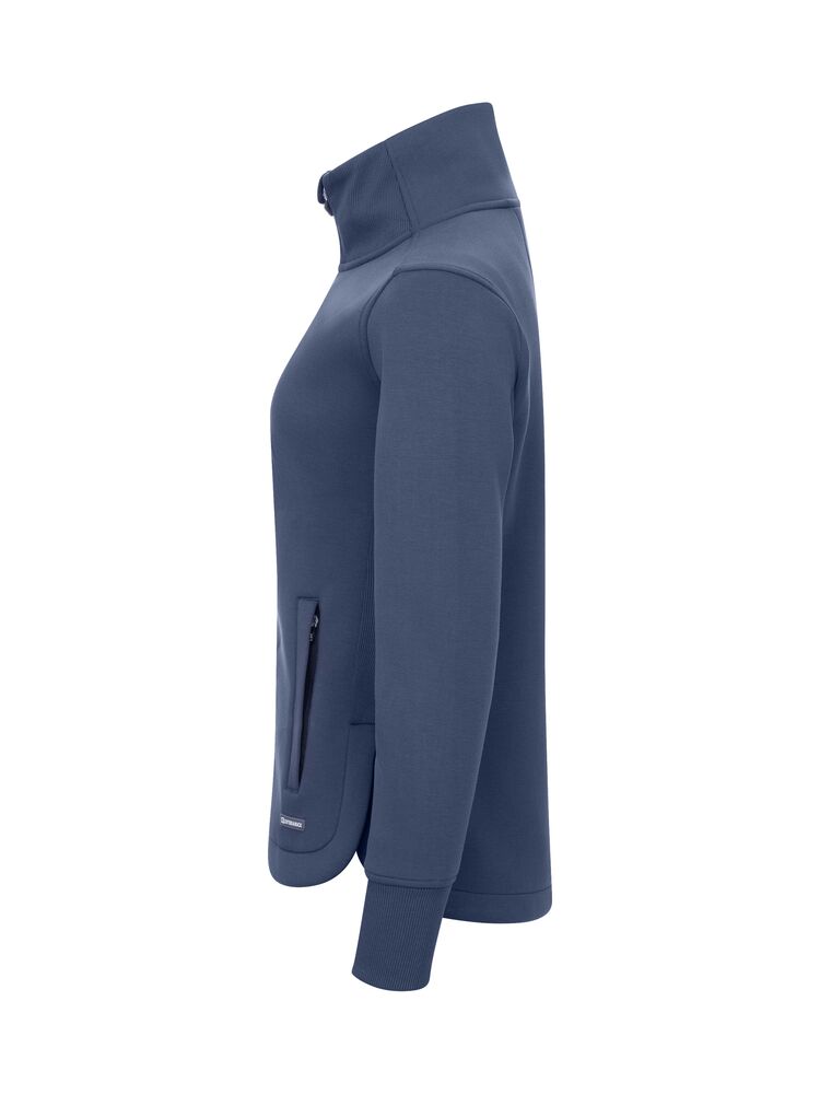 Cutter & Buck Pemberton Cardigan FZ Damen Bleu Officier, Seitenansicht links