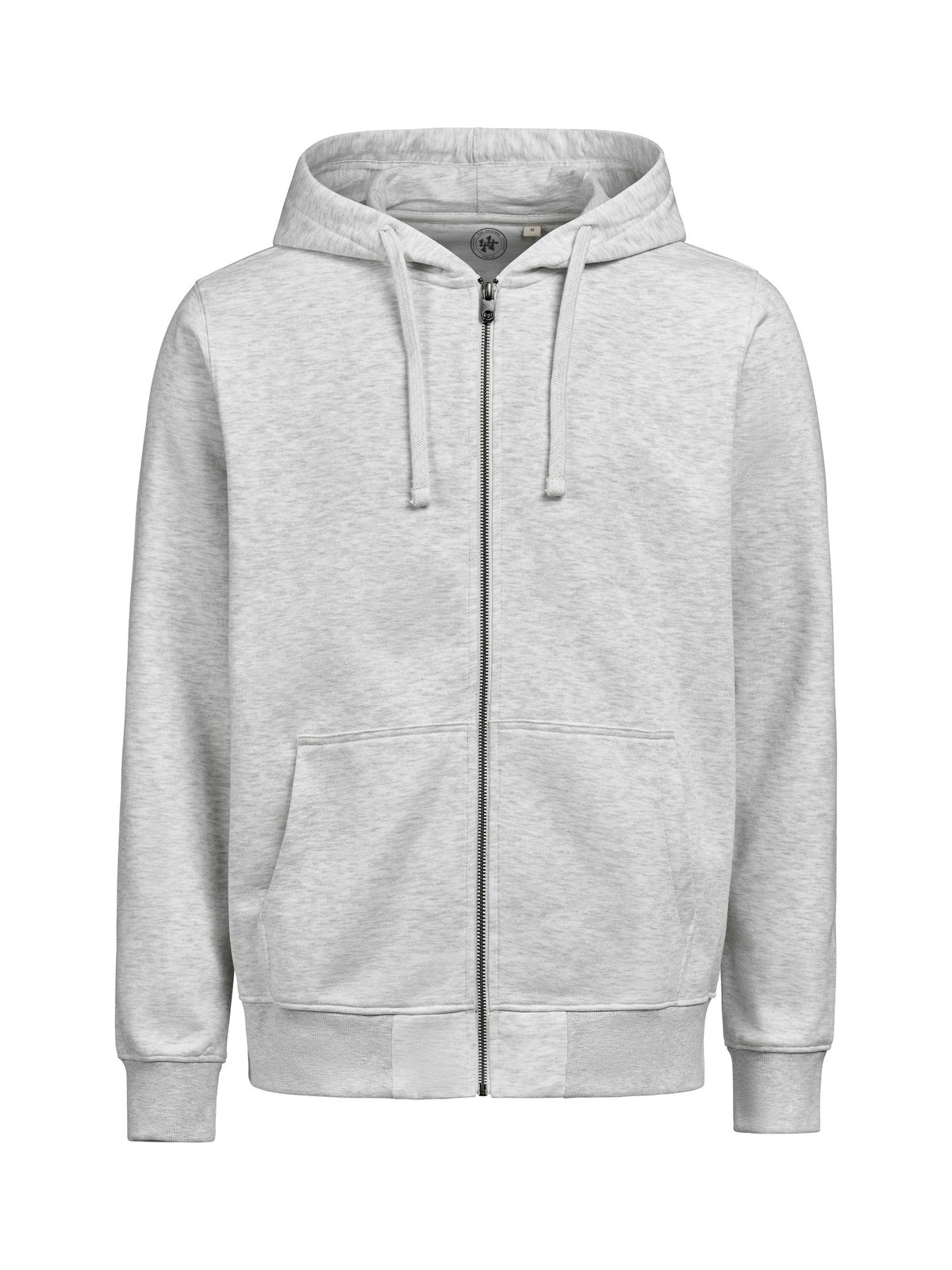 44er Full Zip Hoodie Regular Fit Unisex in Aschgrau meliert, Vorderansicht