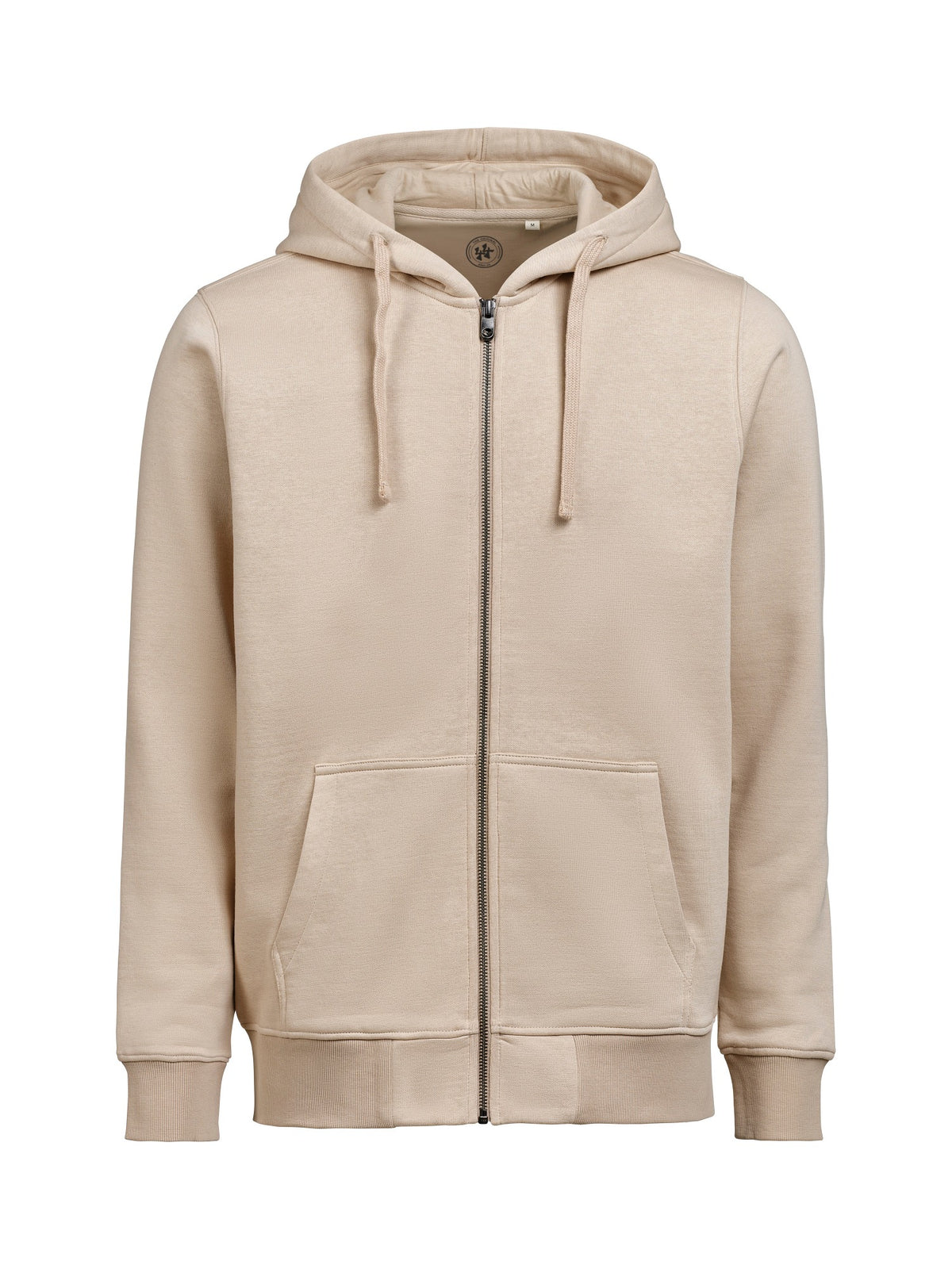 44er Full Zip Hoodie Regular Fit Unisex in Beige, Vorderansicht