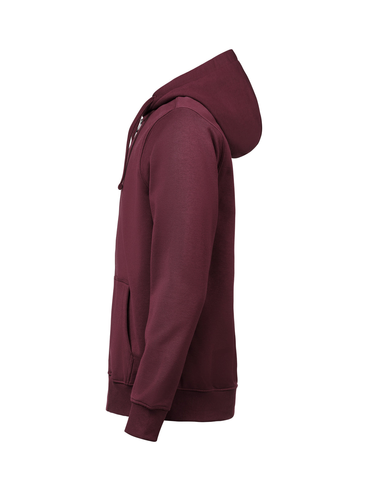 44er Full Zip Hoodie Regular Fit Unisex in Bordeaux, linke Seite