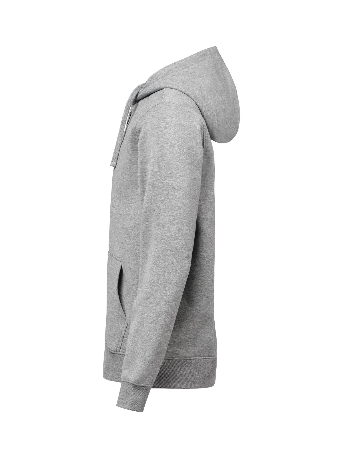 44er Full Zip Hoodie Regular Fit Unisex in Grau meliert, linke Seite