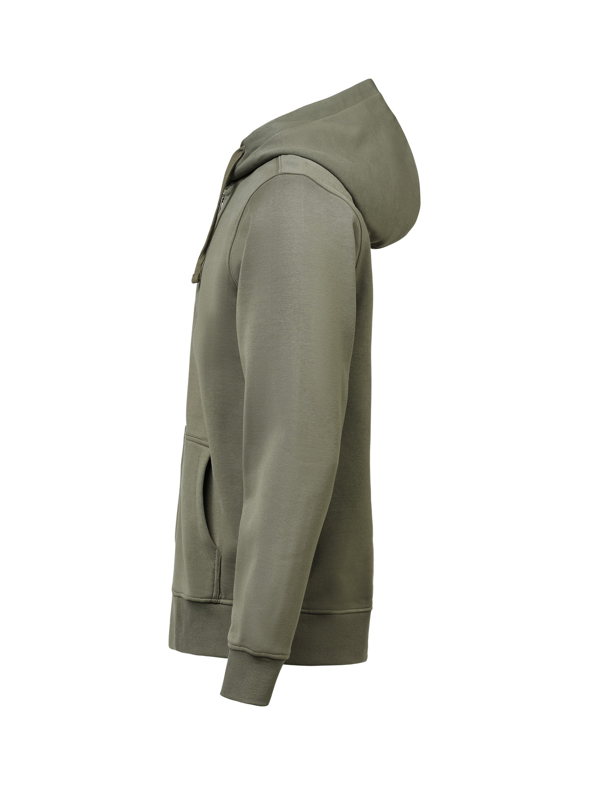 44er Full Zip Hoodie Regular Fit Unisex in Oliv, linke Seite