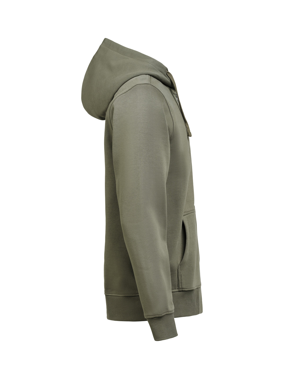 44er Full Zip Hoodie Regular Fit Unisex in Oliv, rechte Seite