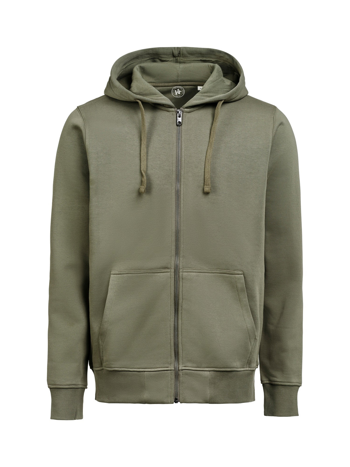 44er Full Zip Hoodie Regular Fit Unisex in Oliv, Vorderansicht