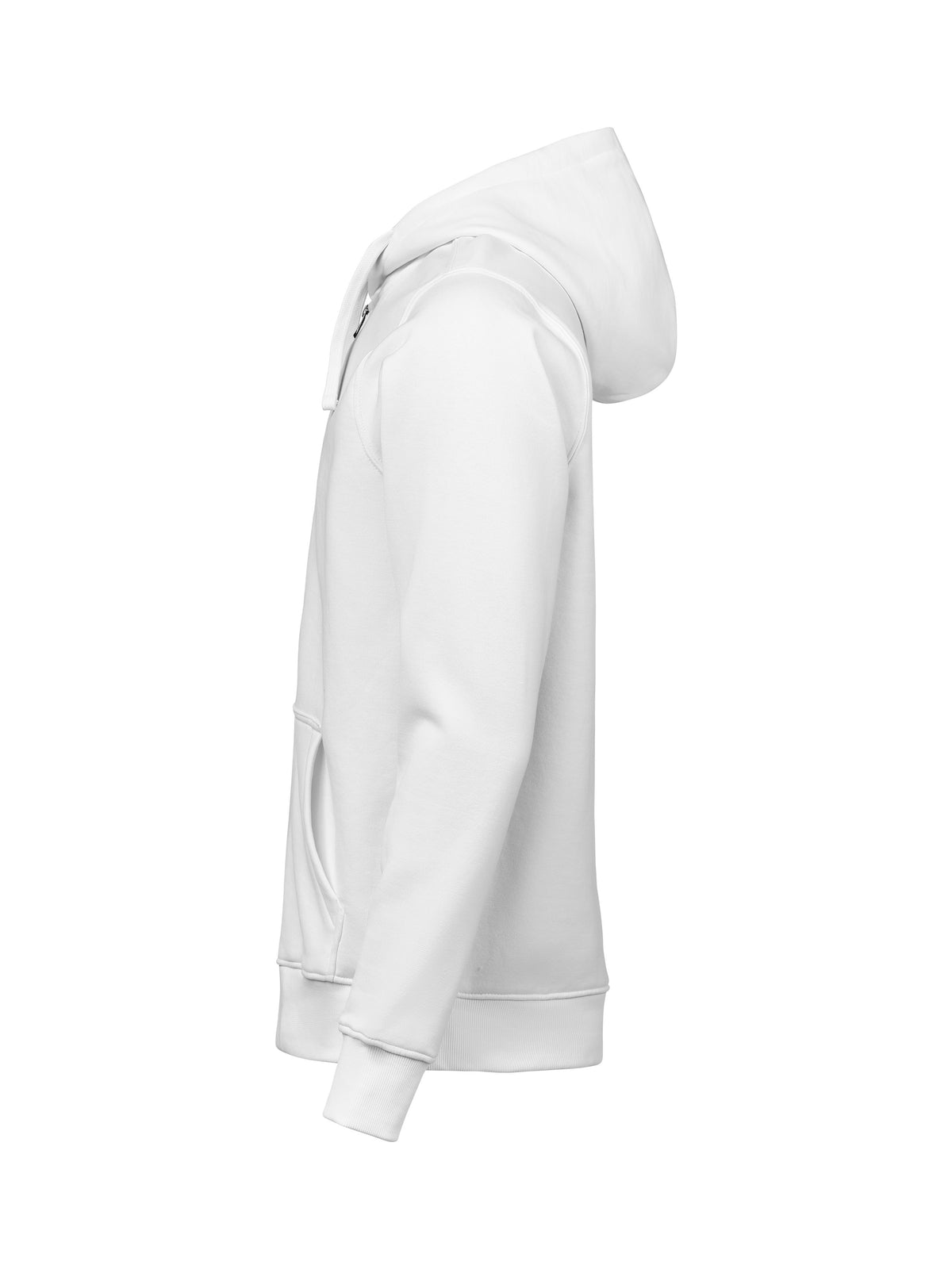44er Full Zip Hoodie Regular Fit Unisex in Weiss, linke Seite