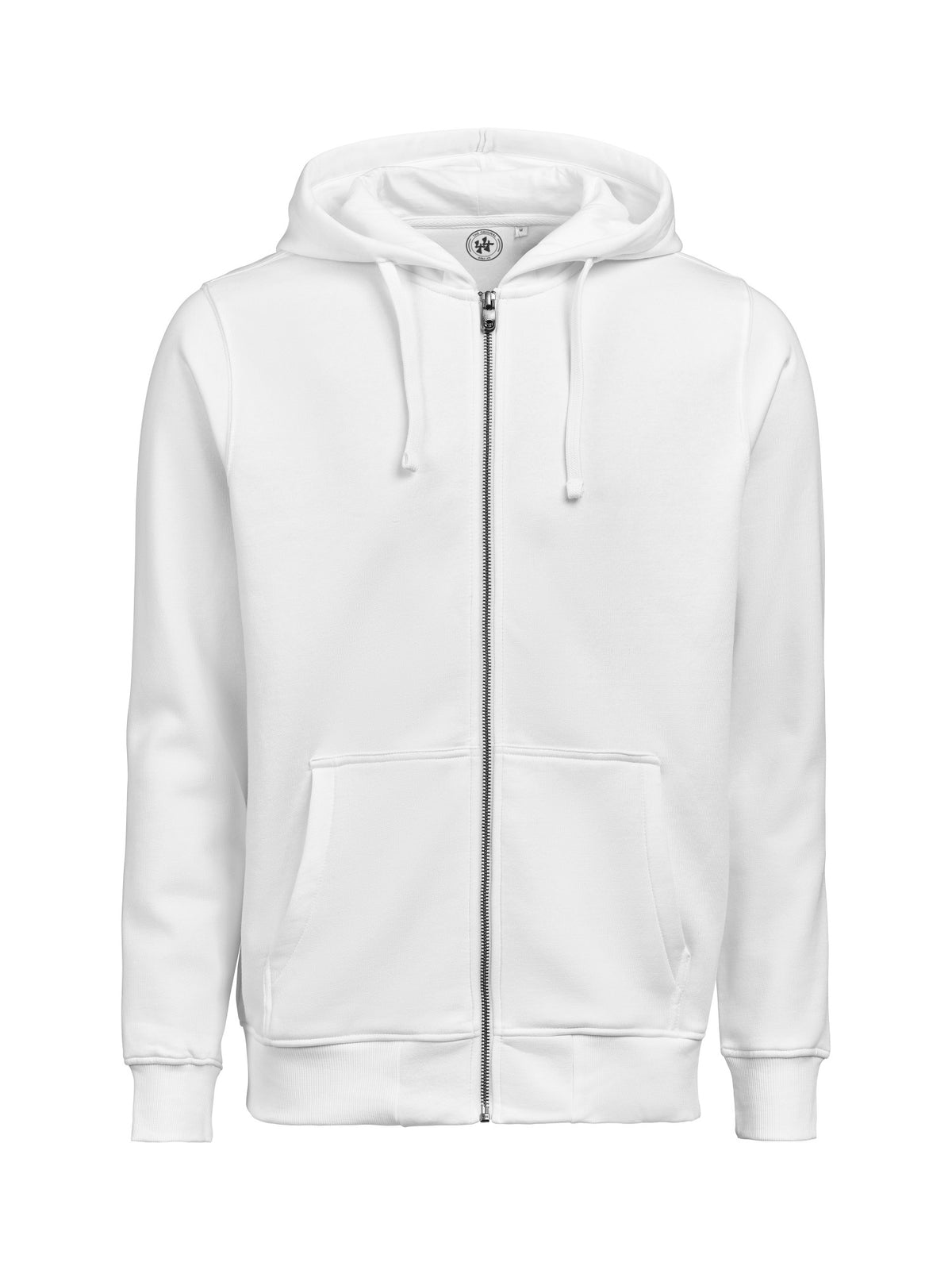 44er Full Zip Hoodie Regular Fit Unisex in Weiss, Vorderansicht