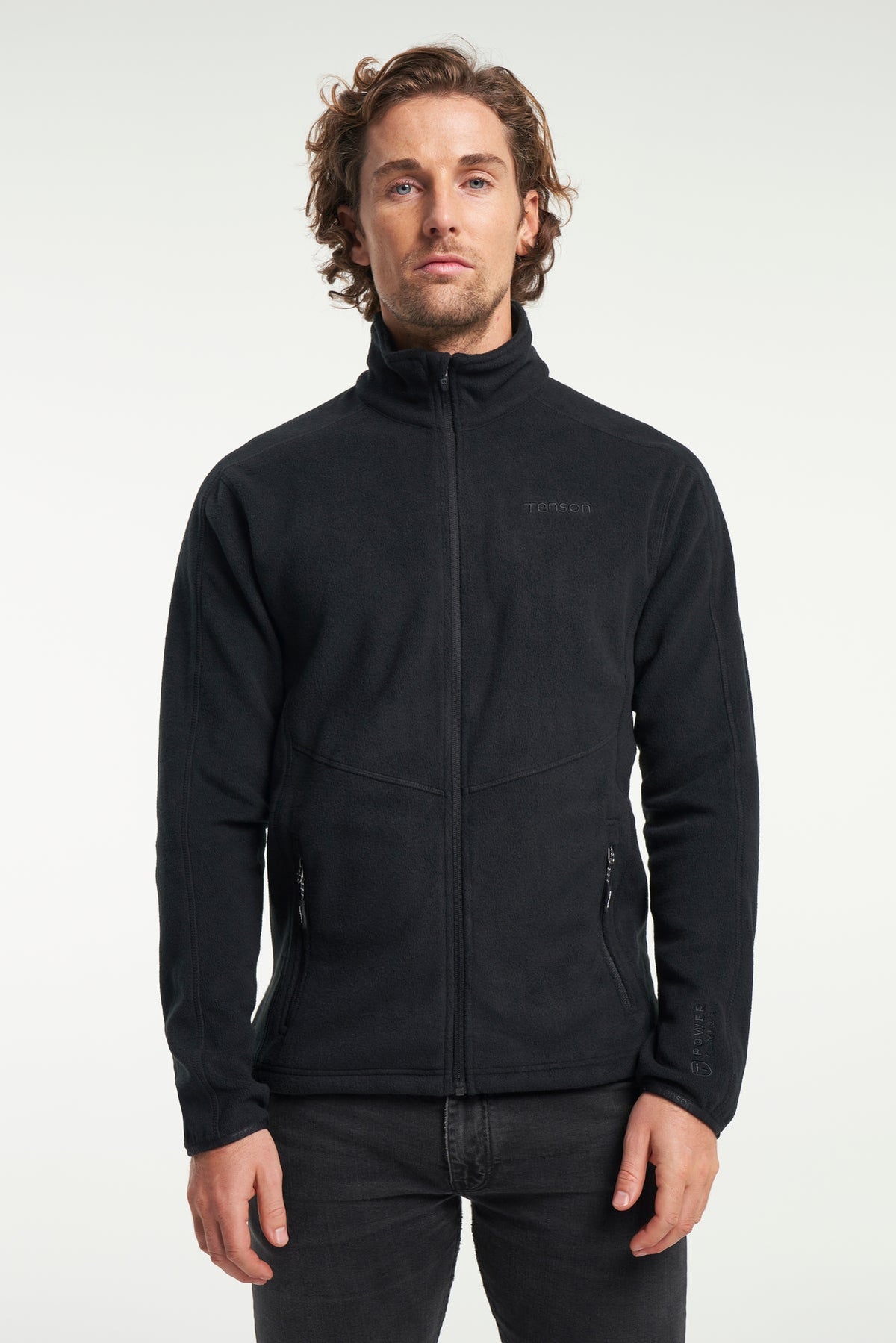 Tenson Miracle Fleece Men Schwarz, Vorderansicht