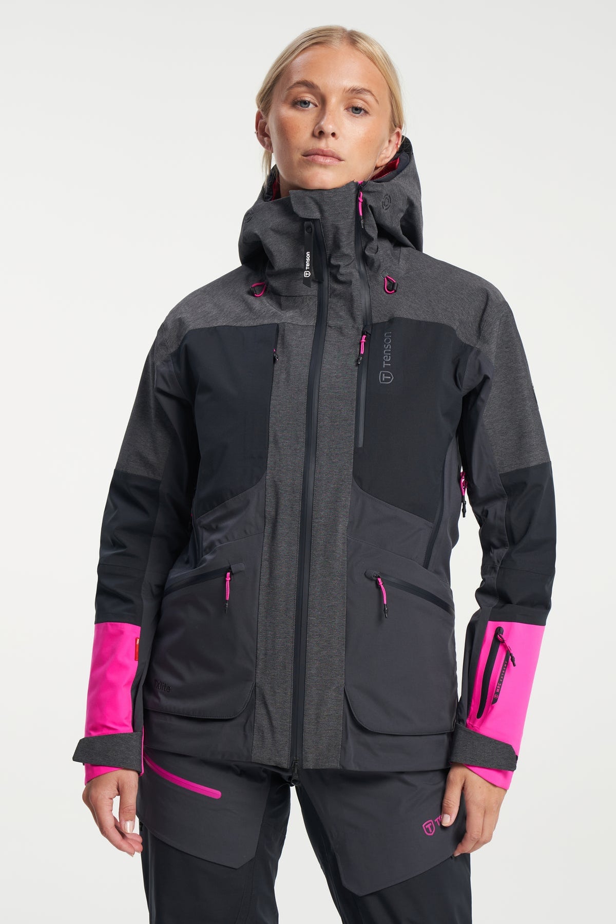 Tenson Touring Shell Jacket Women Anthrazit, Produktansicht