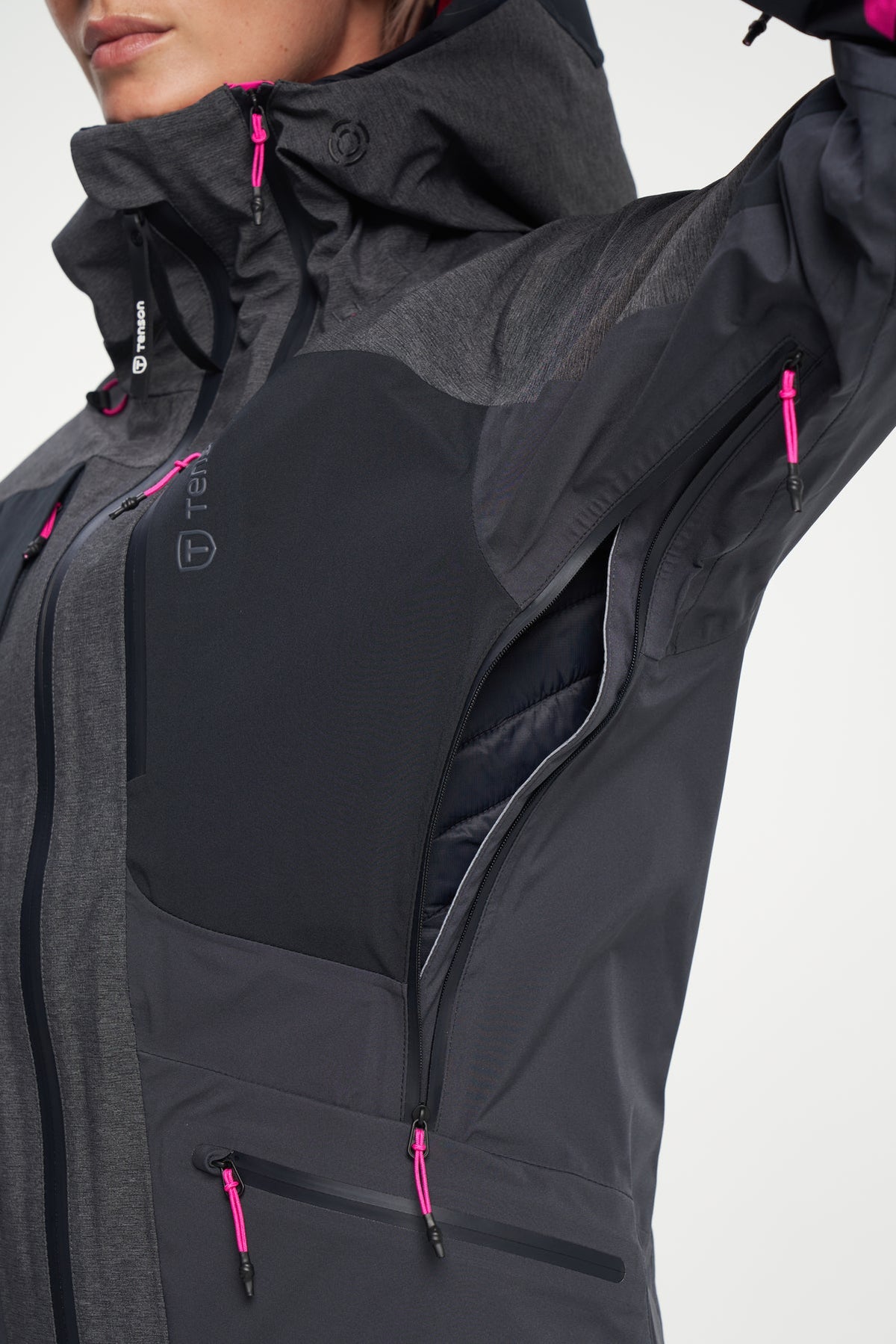 Tenson Touring Shell Jacket Women Anthrazit, Produktansicht