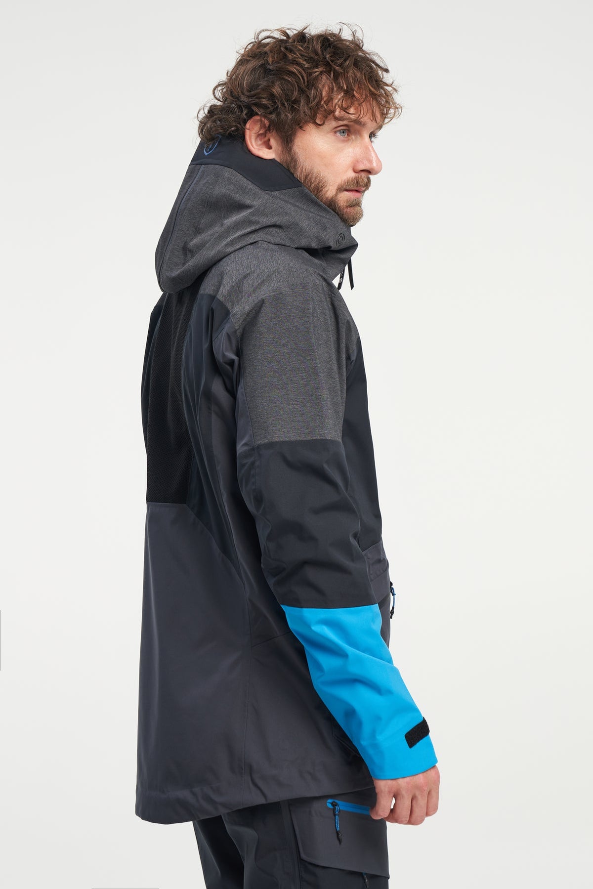 Tenson Touring Shell Jacket Men Anthrazit, Rückansicht
