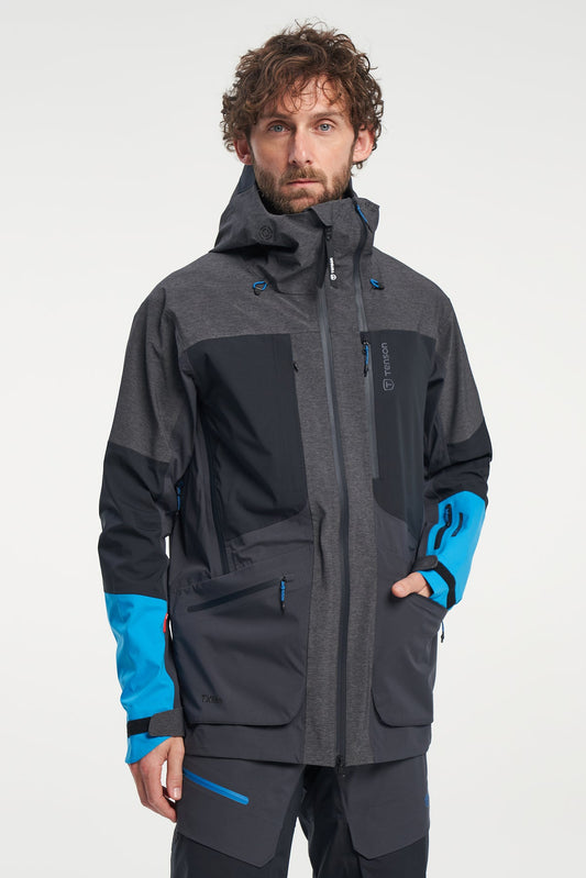 Tenson Touring Shell Jacket Men Anthrazit, Vorderansicht