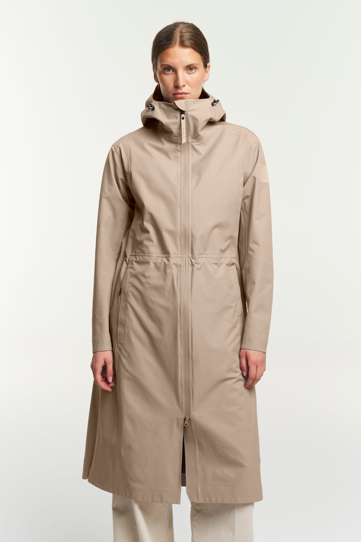 Tenson Maxi Parka Women Sand, Vorderansicht