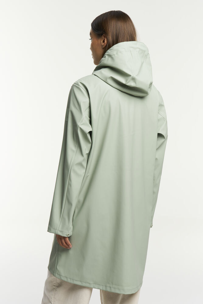 Tenson Apelviken PU Coat Damen in Graugrün (664), Rückansicht