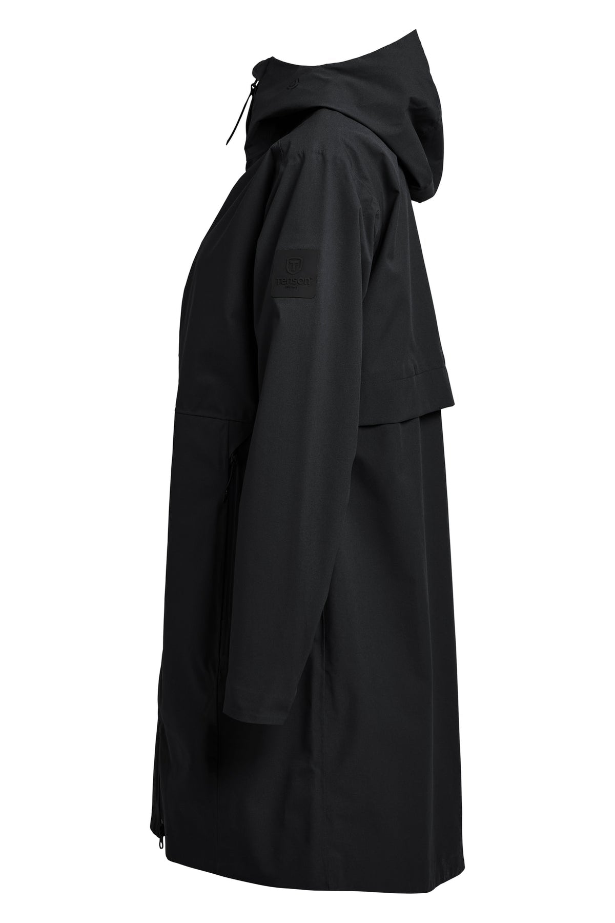 Tenson Misty Shell Parka Women Schwarz, Seitenansicht links