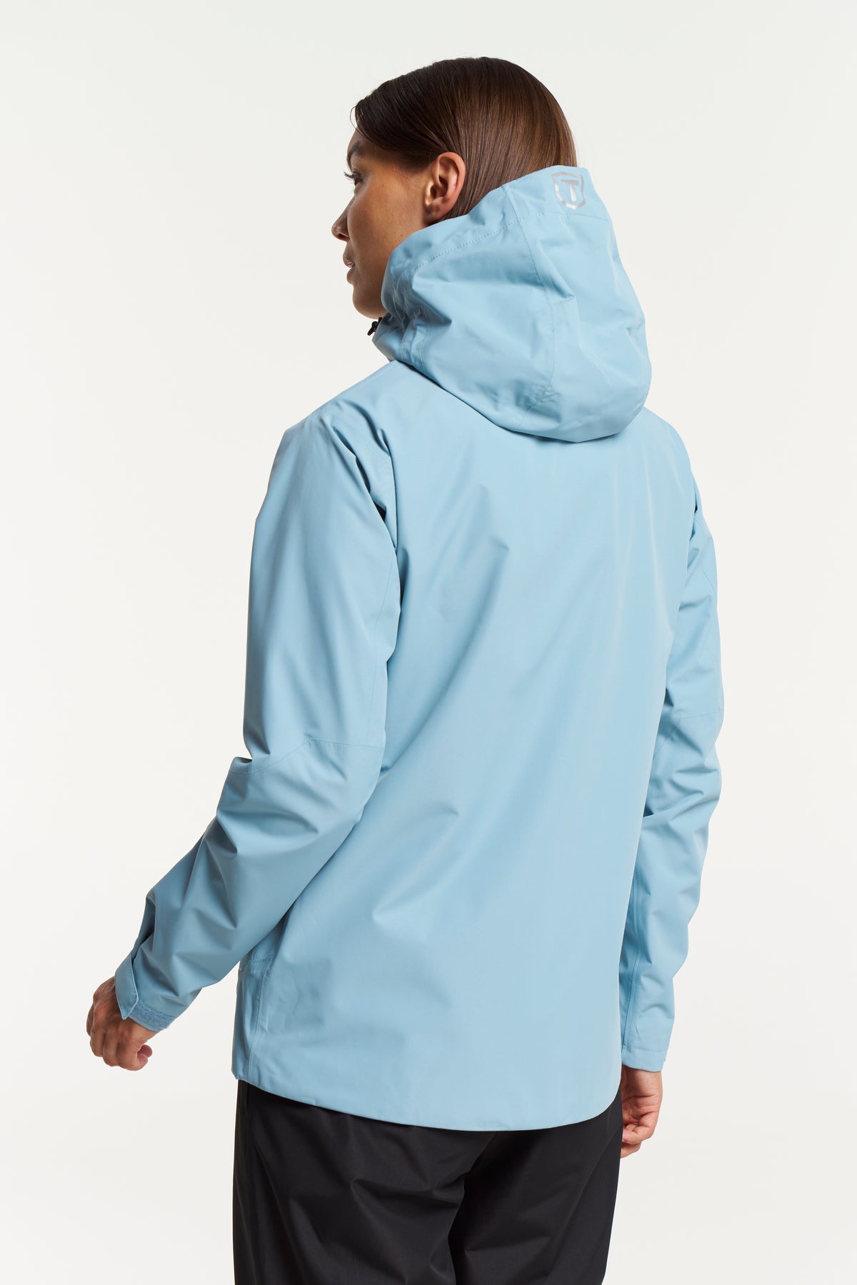 Tenson Winga Rain Jacket Women Blau-Grau, Rückansicht