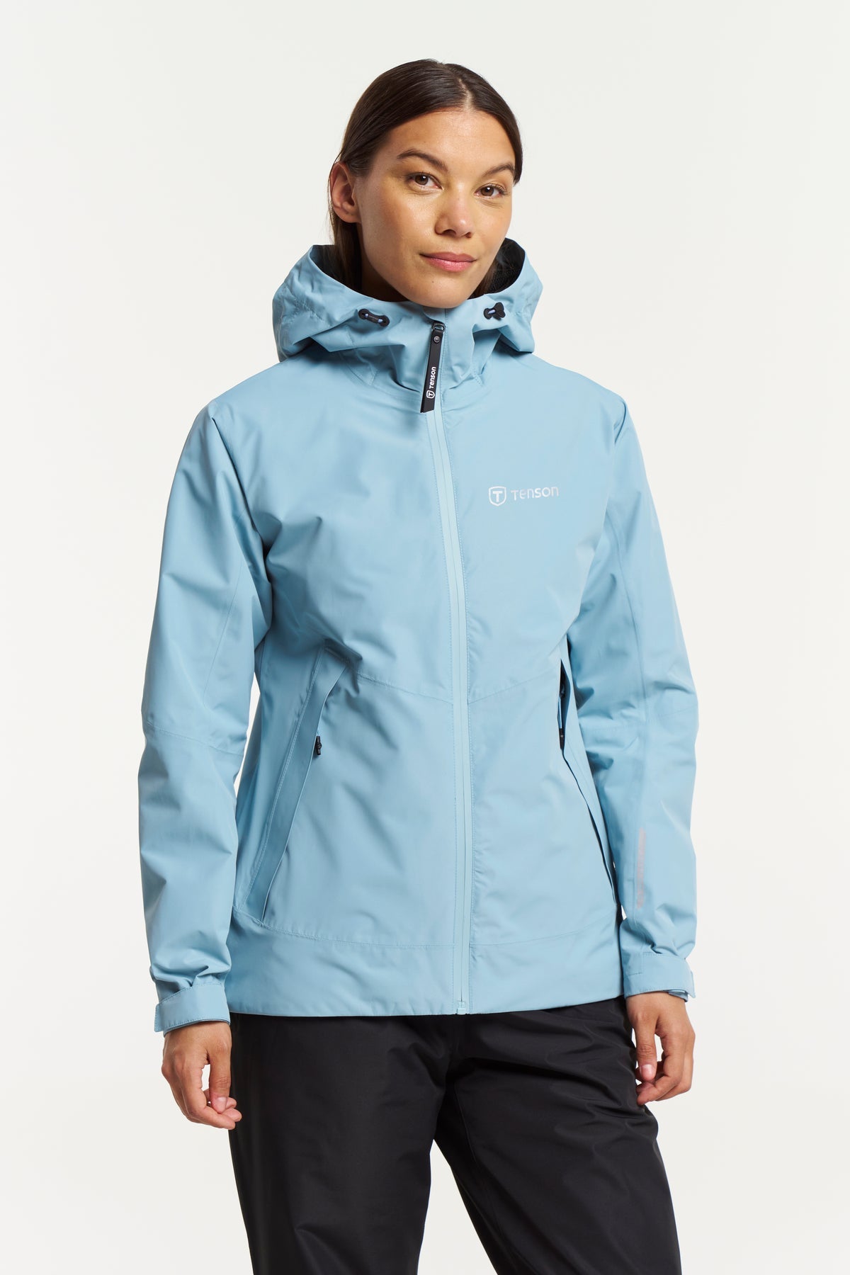 Tenson Winga Rain Jacket Women Blau-Grau, Vorderansicht