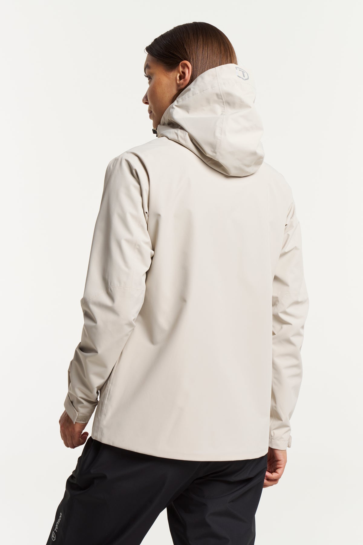 Tenson Winga Rain Jacket Women Sand, Rückansicht