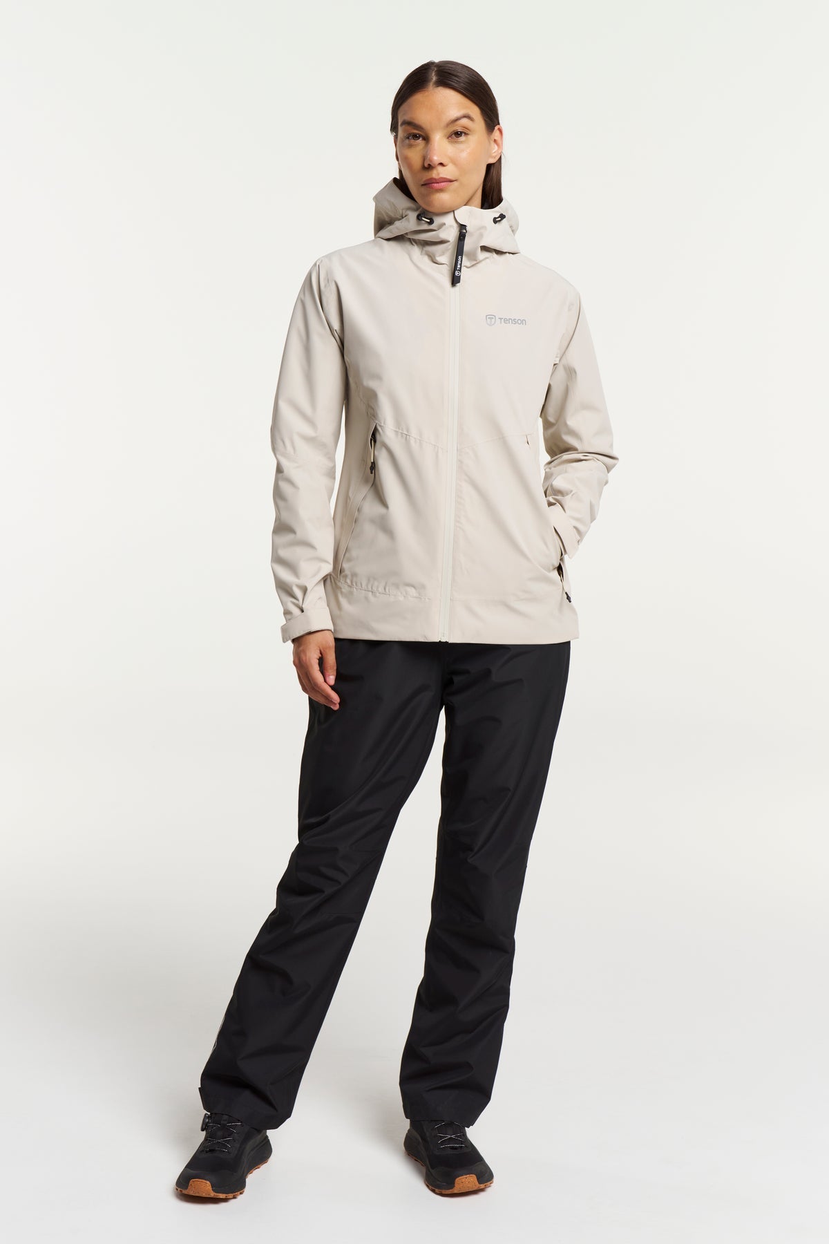 Tenson Winga Rain Jacket Women Sand, Produktansicht