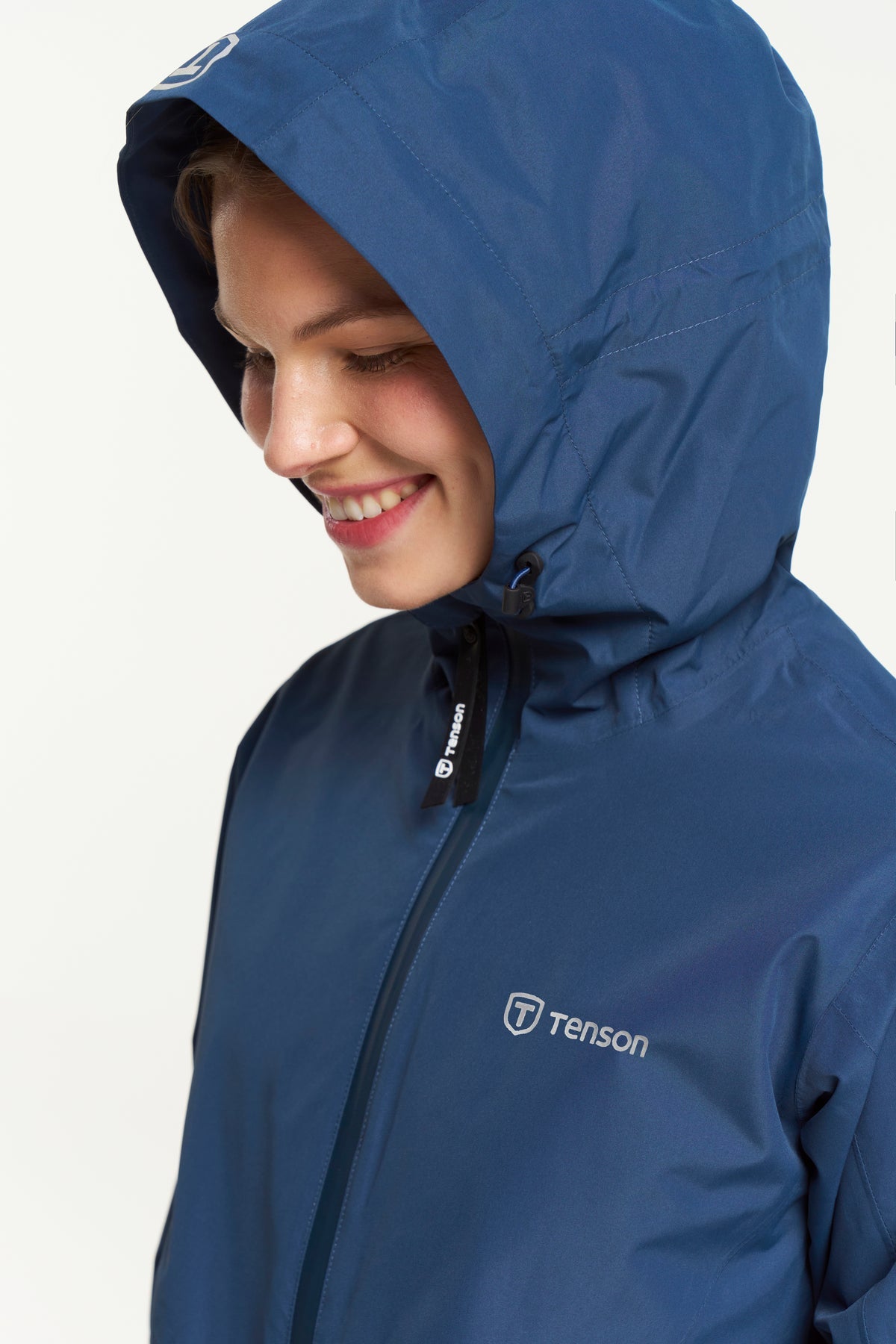 Tenson Winga Rain Jacket Women Dunkelblau, Detailansicht