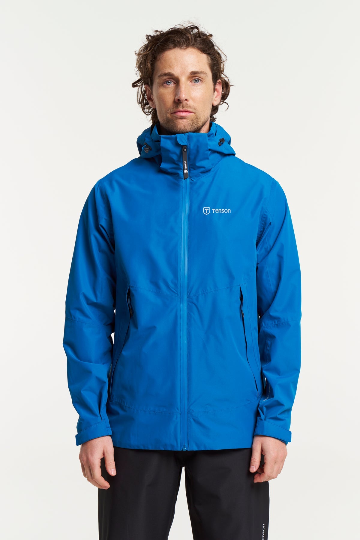 Tenson Winga Rain Jacket Men Blau, Vorderansicht