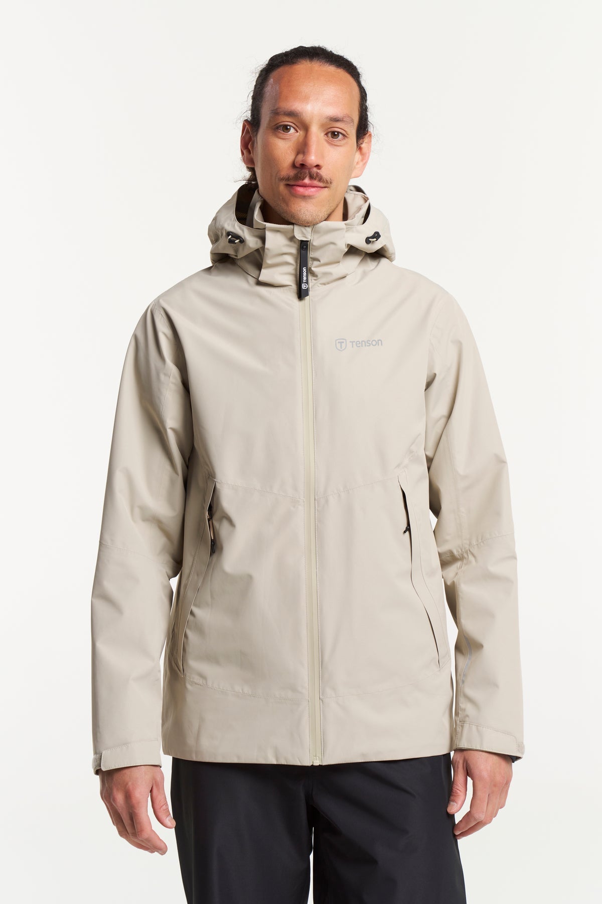 Tenson Winga Rain Jacket Men Sand, Vorderansicht