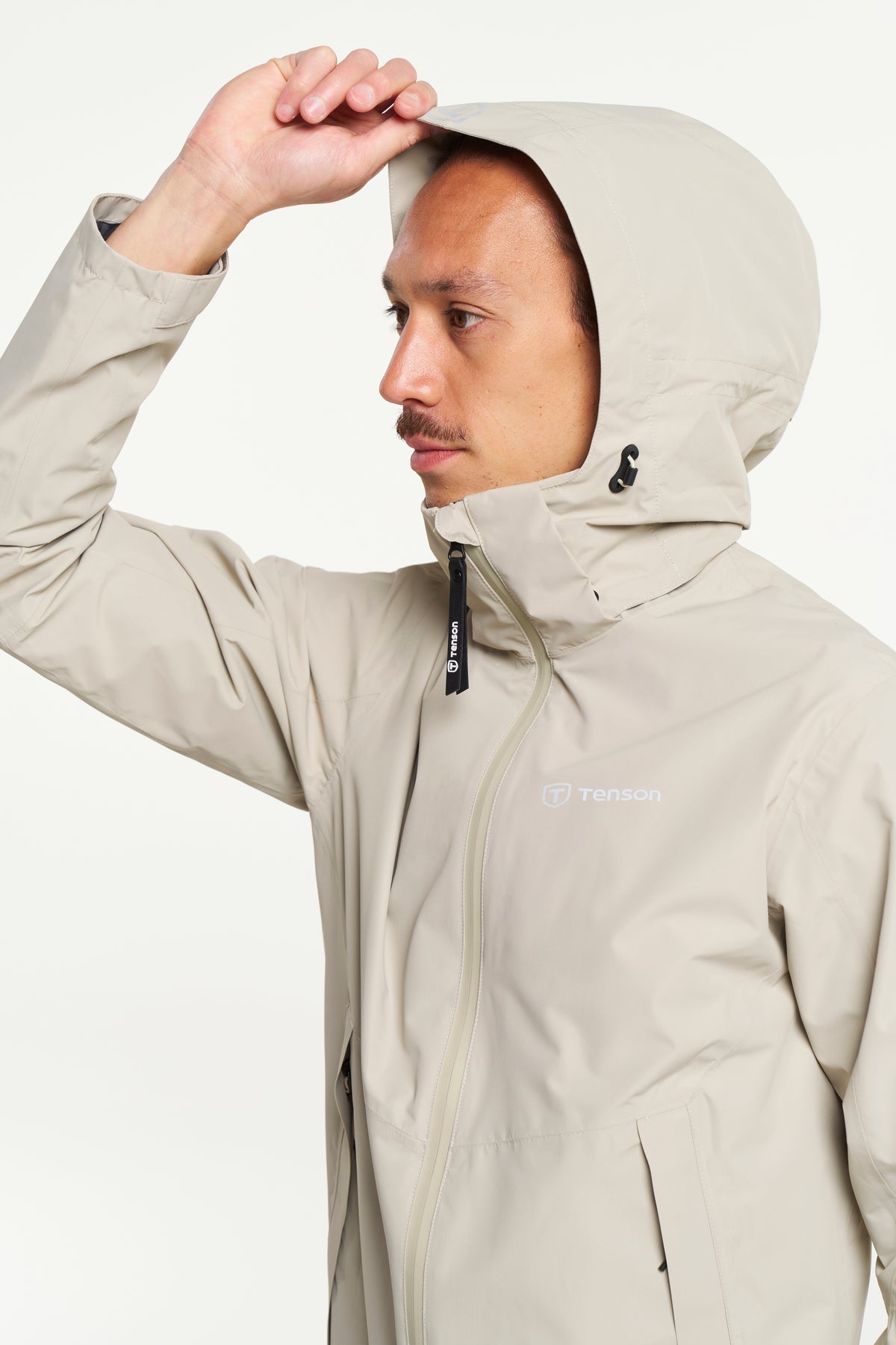 Tenson Winga Rain Jacket Men Sand, Produktansicht