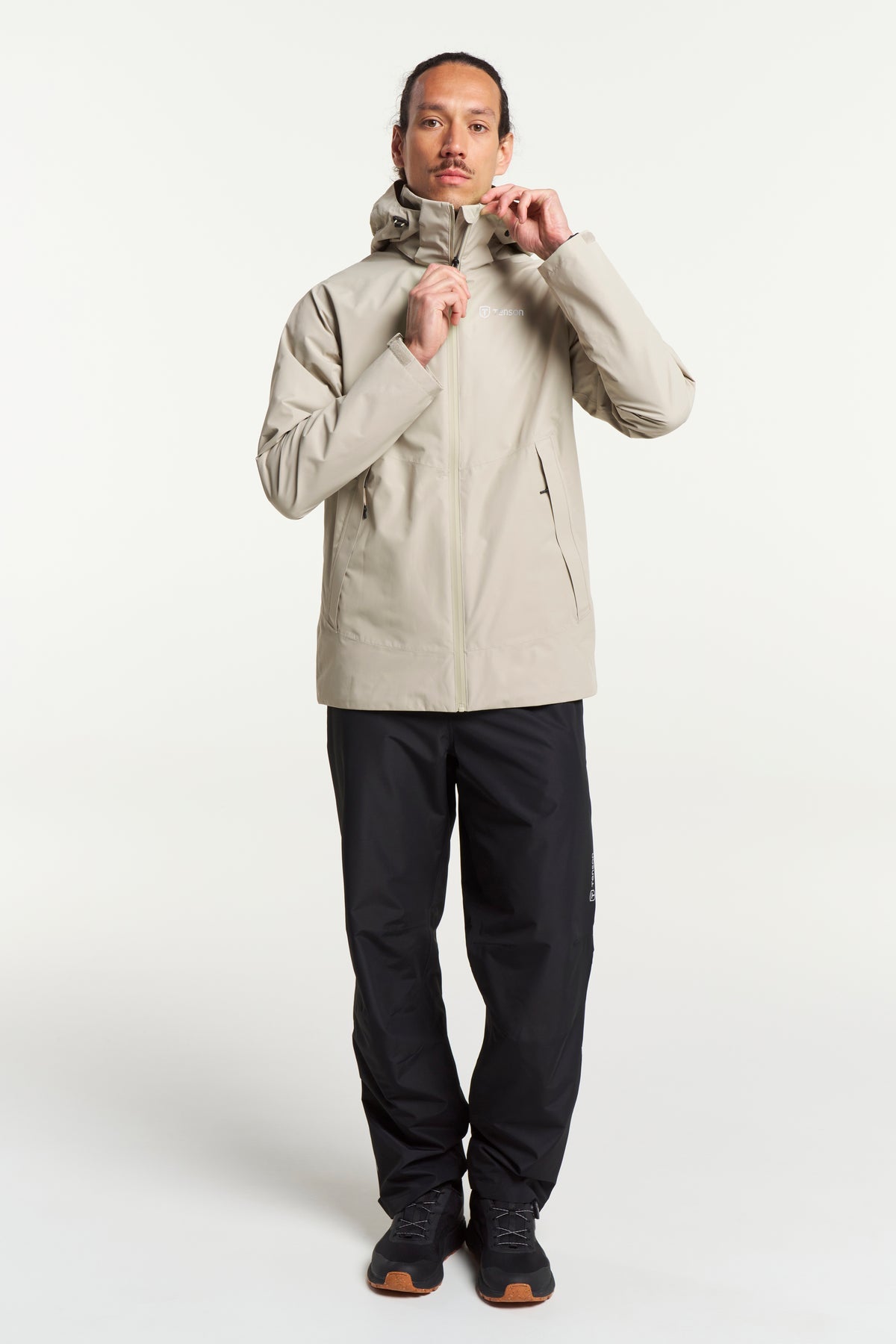 Tenson Winga Rain Jacket Men Sand, Produktansicht