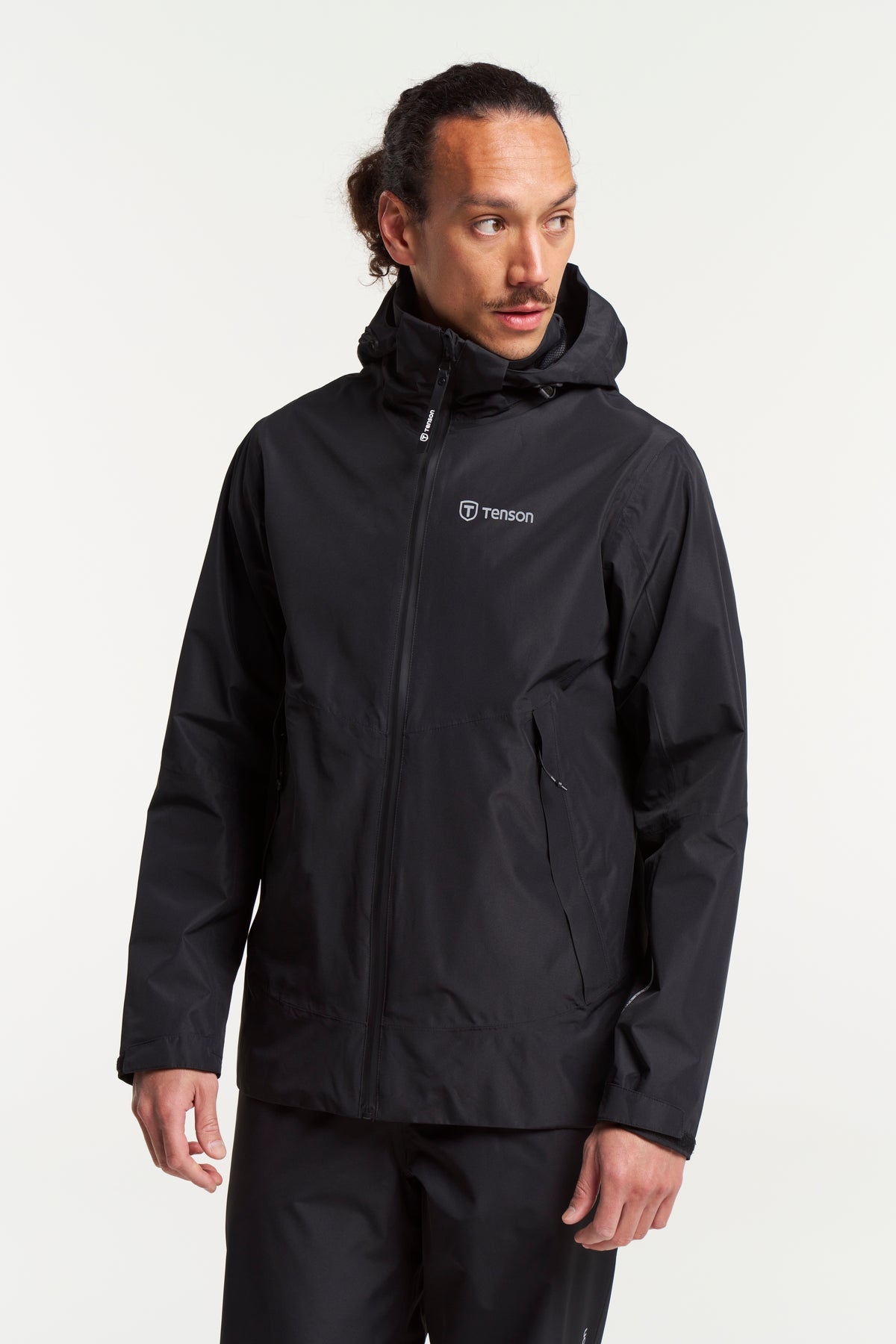 Tenson Winga Rain Jacket Men Schwarz, Vorderansicht