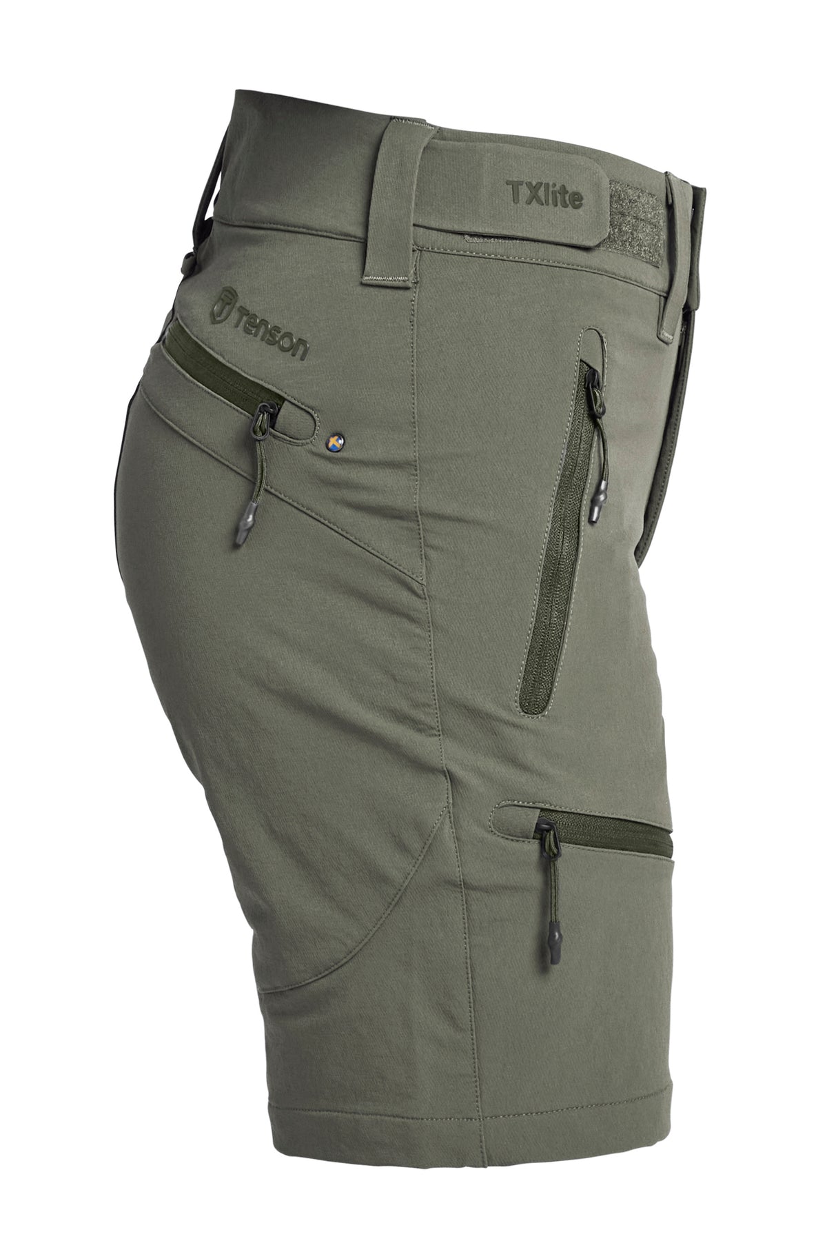 Tenson TXlite Flex Shorts Women Dunkelolivgrün, Produktansicht