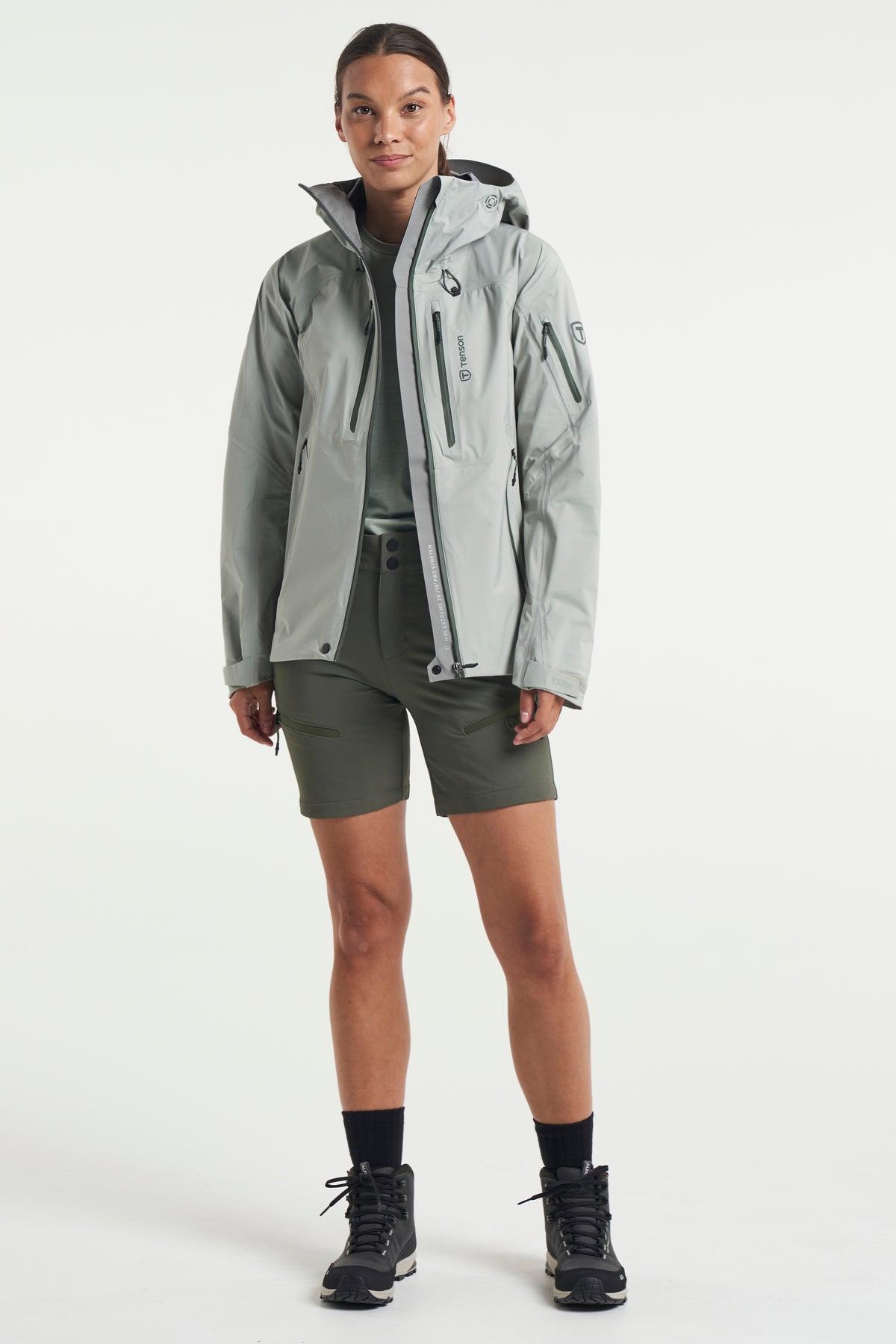 Tenson TXlite Flex Shorts Women Dunkelolivgrün, Produktansicht