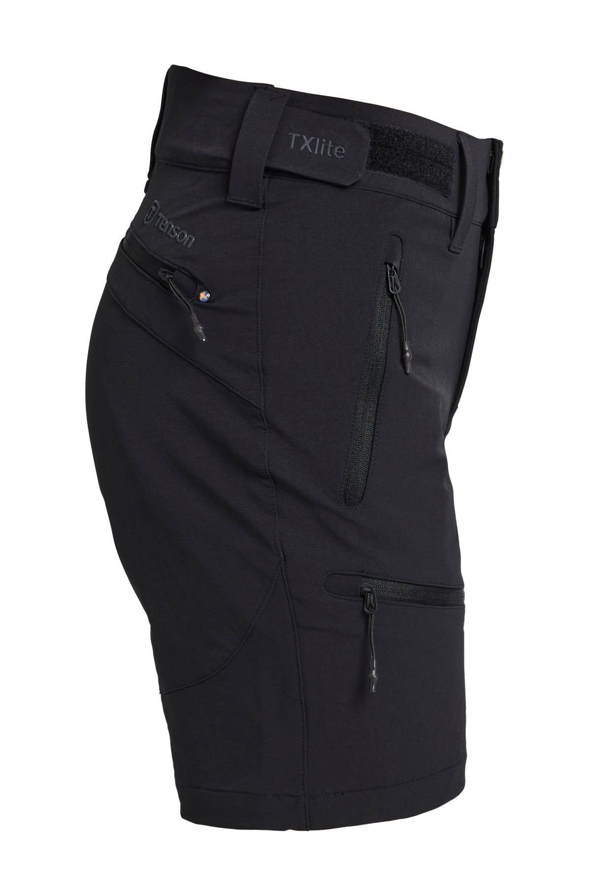 Tenson TXlite Flex Shorts Women Schwarz, Seitenansicht rechts