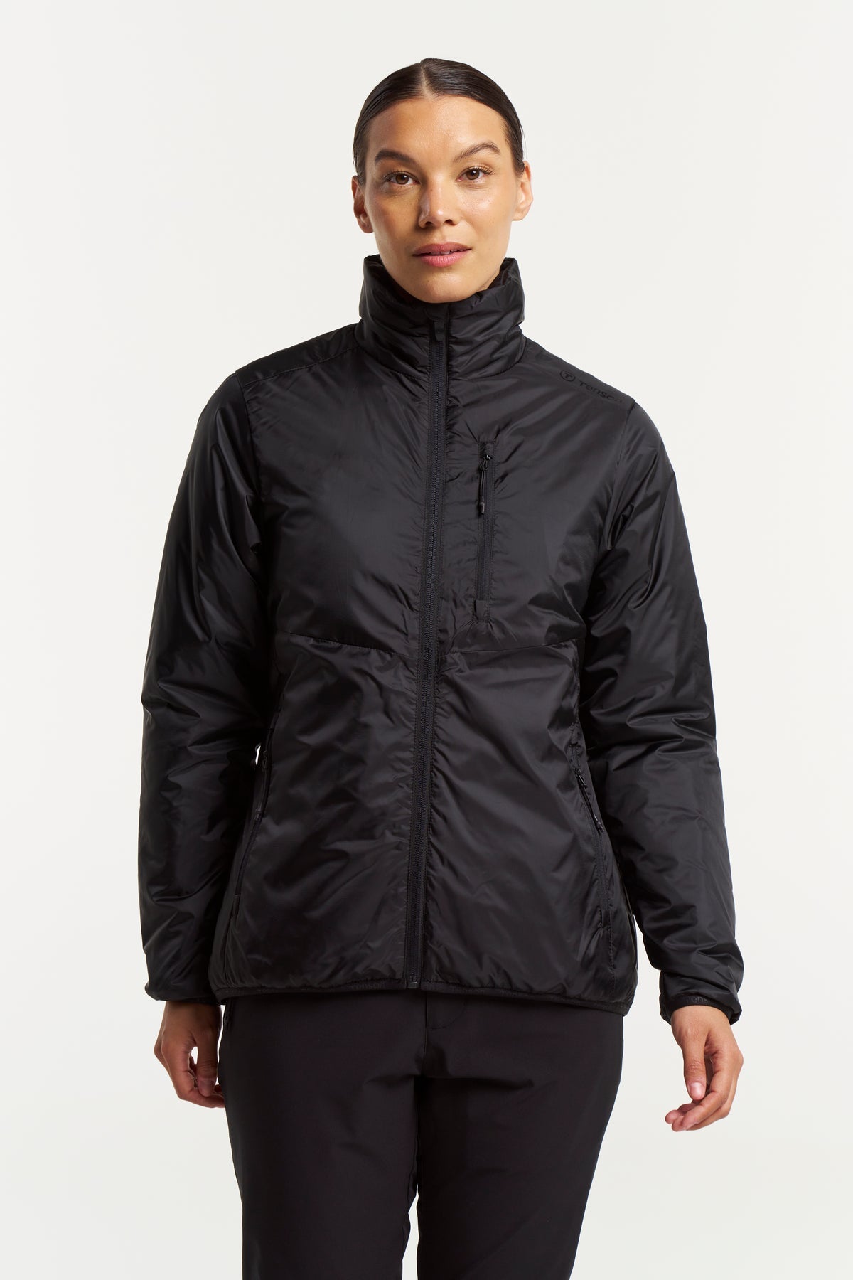 Tenson TXlite Core Puffer Jacket Women Schwarz, Vorderansicht