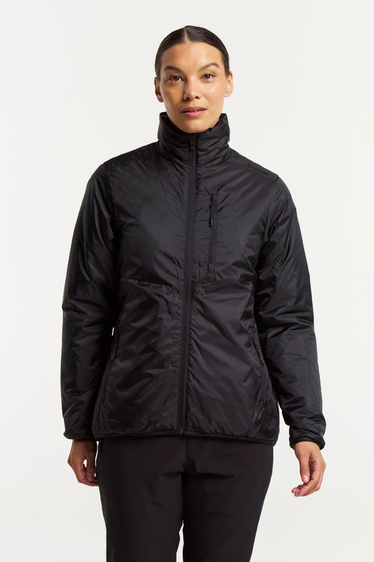 Tenson TXlite Core Puffer Jacket Women Schwarz, Vorderansicht