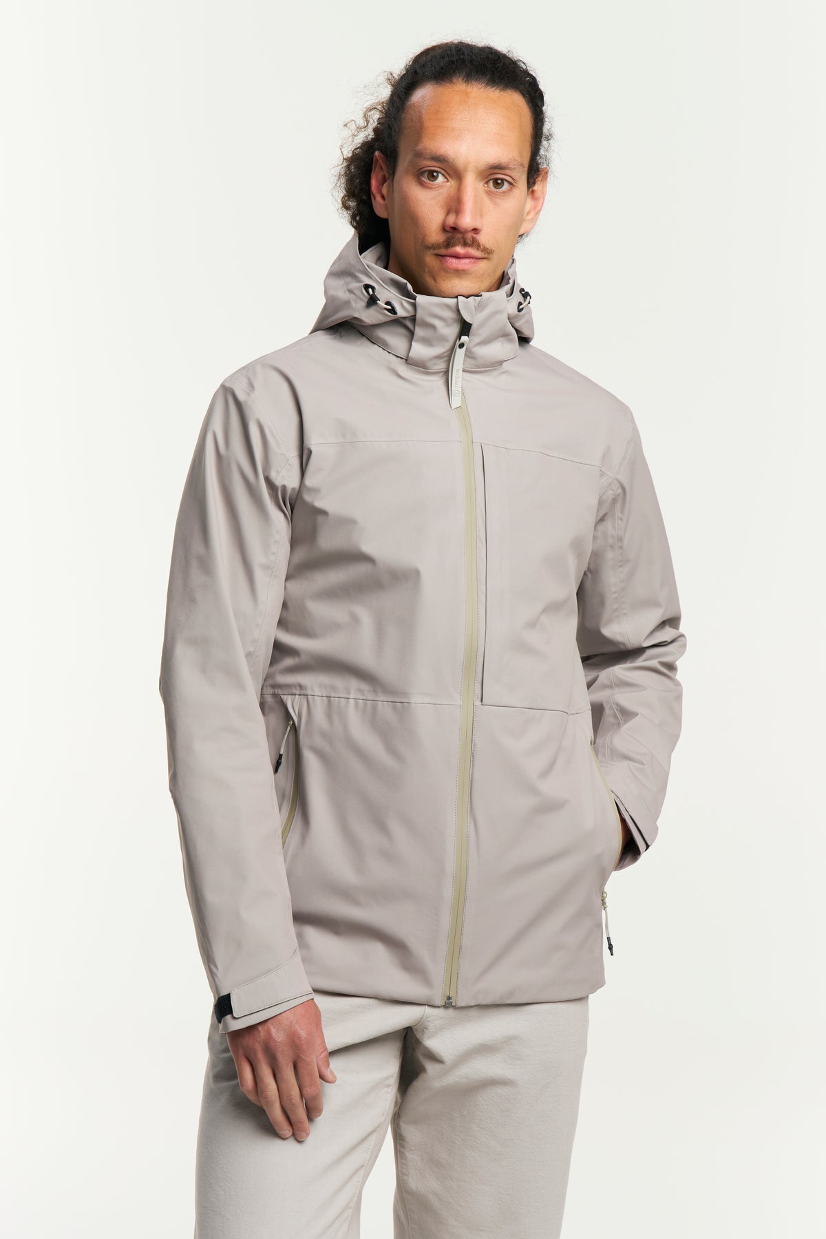 Tenson Cloudburst Jacket Men Beige, Vorderansicht