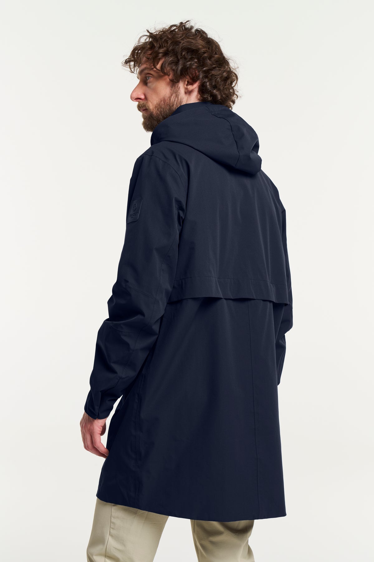 Tenson Cloudburst Coat Men Dunkelmarineblau, Rückansicht