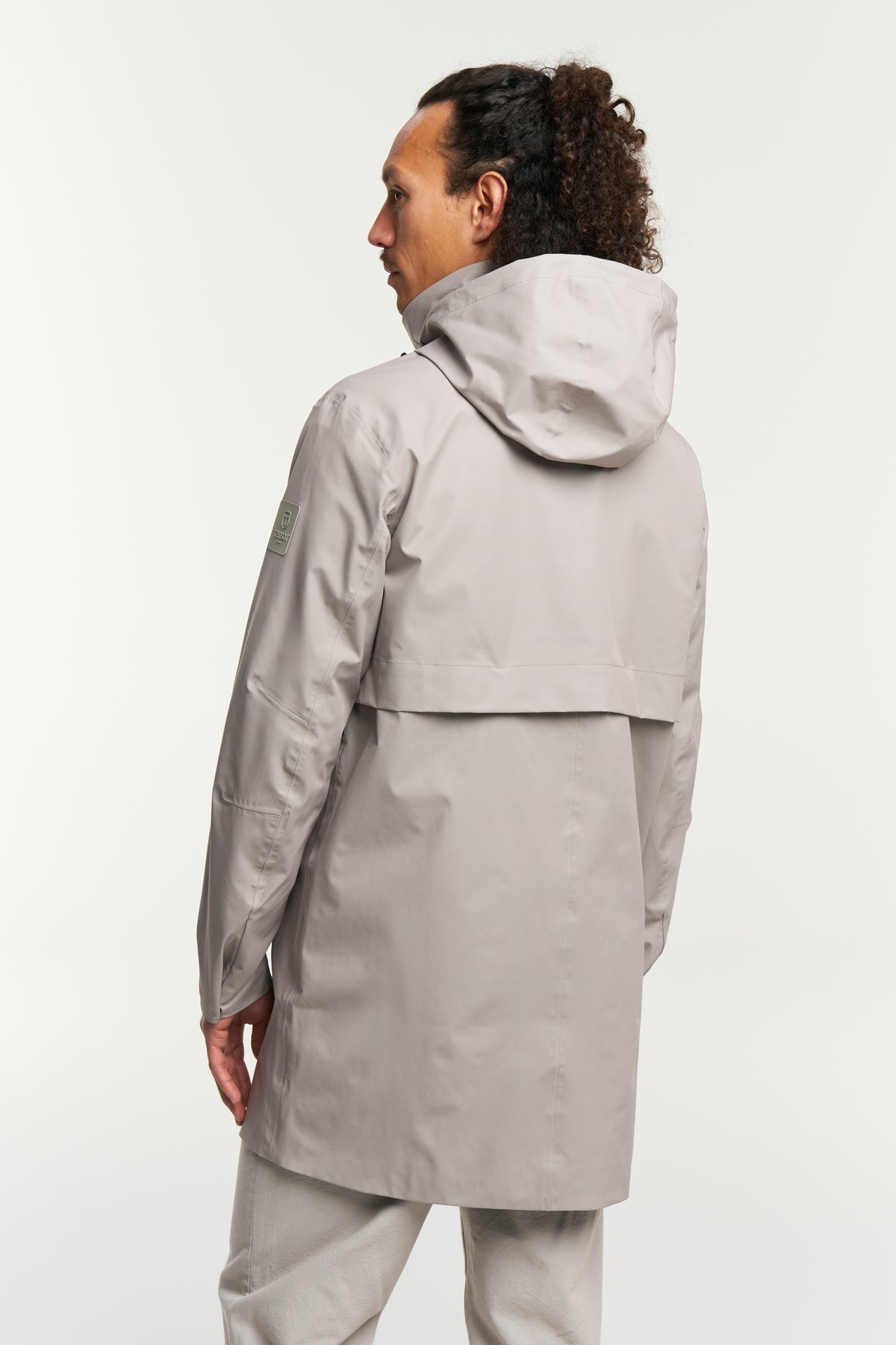 Tenson Cloudburst Coat Men Beige, Rückansicht