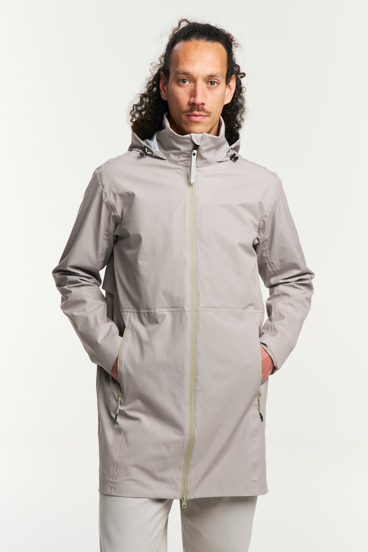 Tenson Cloudburst Coat Men Beige, Vorderansicht