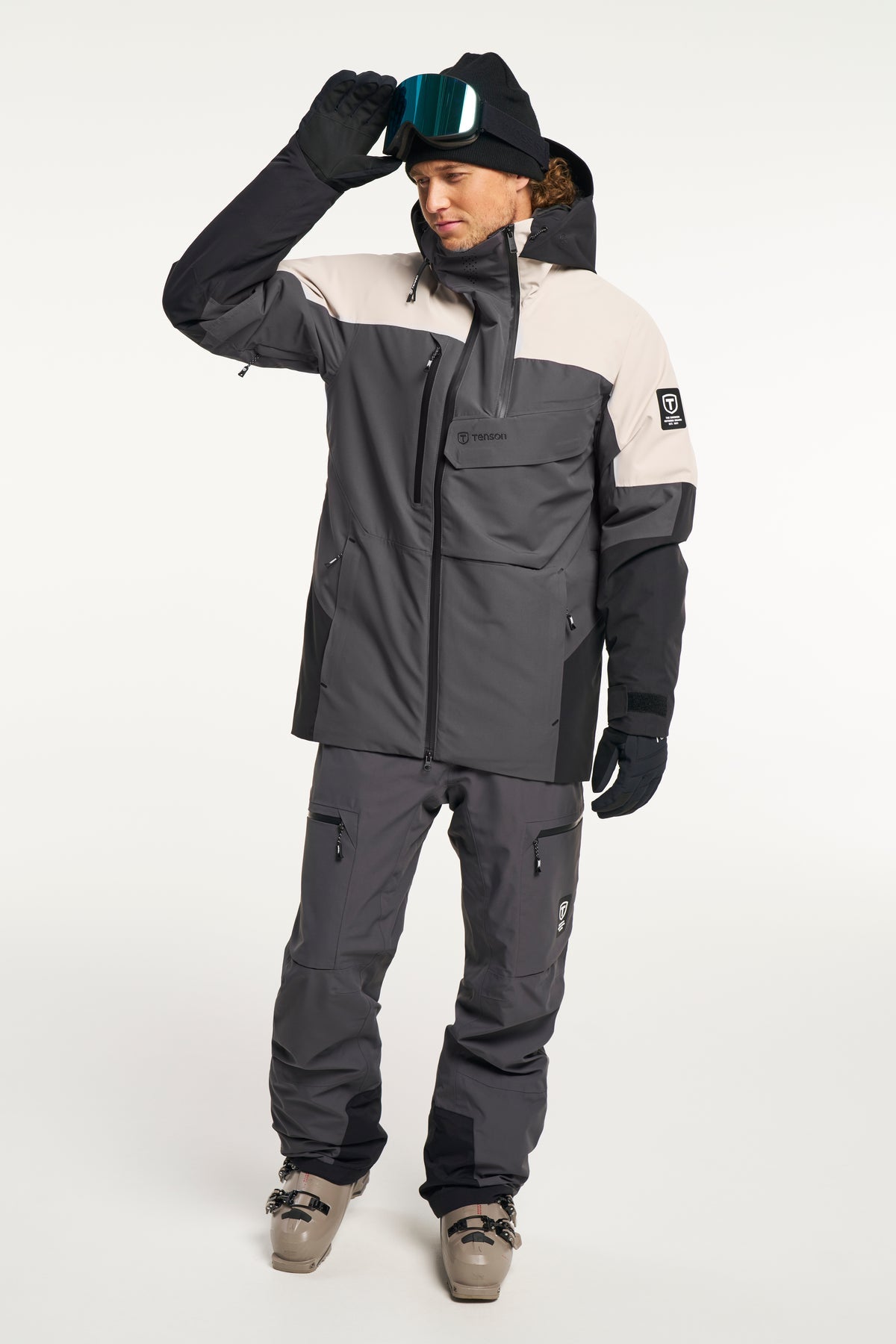 Tenson Aeron Ski Jacket Men Graugrün, Produktansicht