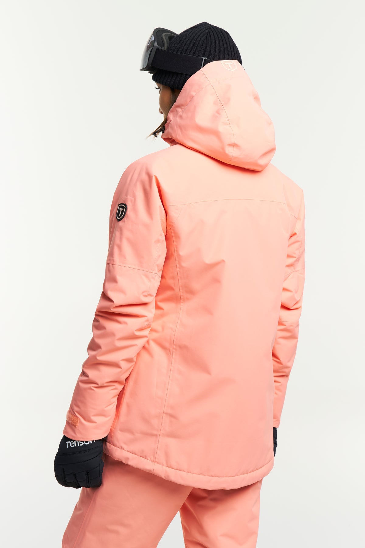 Tenson Niseko Ski Jacket Women Pfirsich, Rückansicht