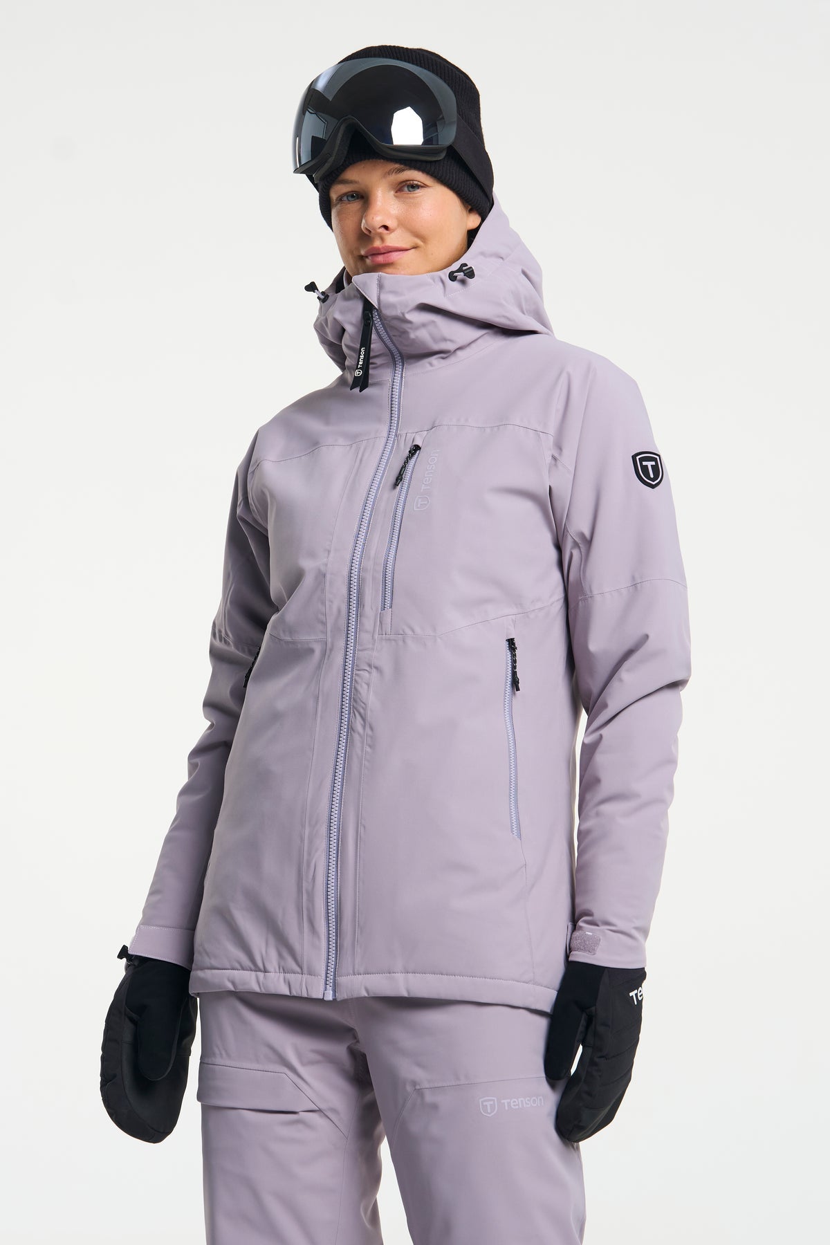 Tenson Niseko Ski Jacket Women Grey Purple, Produktansicht