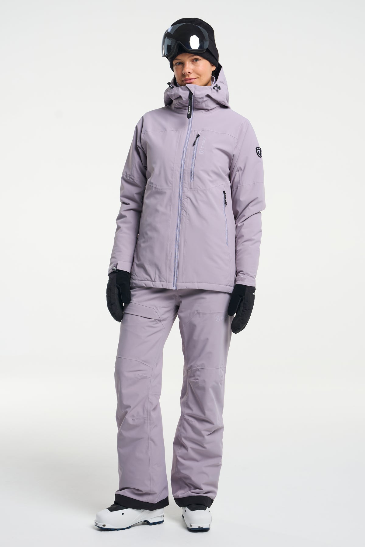 Tenson Niseko Ski Jacket Women Grey Purple, Produktansicht